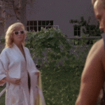 Traci Lords and the robe comes off