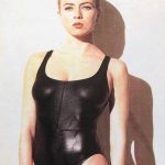 Traci Lords sexy black swimsuit