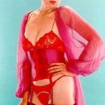 Juliet Anderson sexy in red lingerie