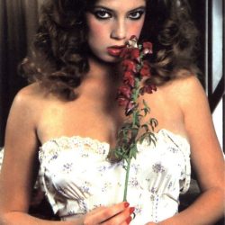 Traci Lords with flowers